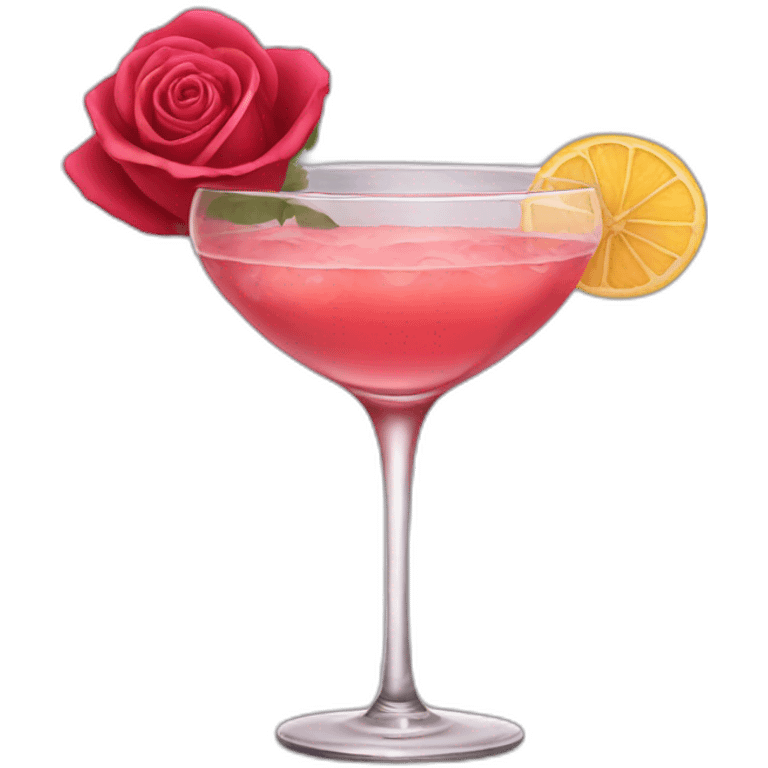 cocktail rose emoji