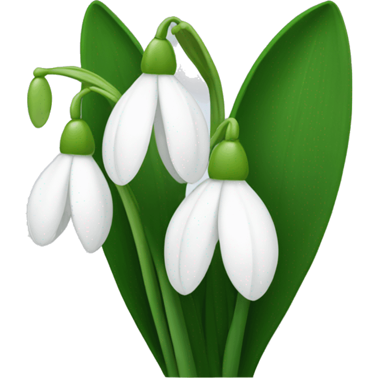 Snowdrop flowers emoji