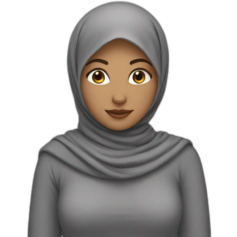 girl in grey hijab emoji