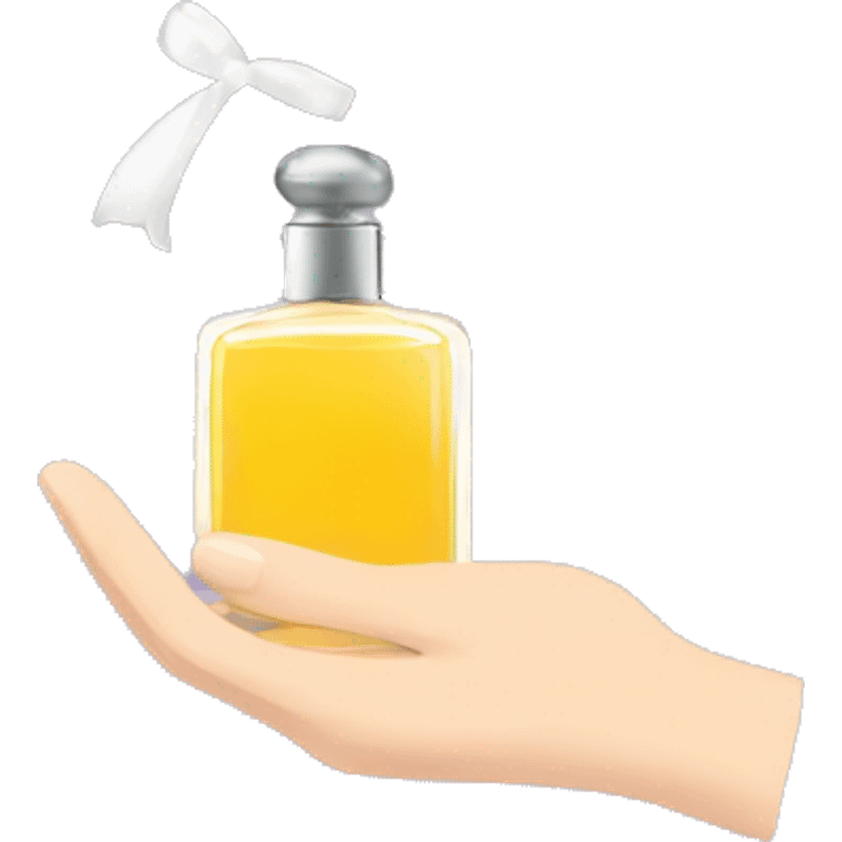 Hand holding perfume bottle simple emoji