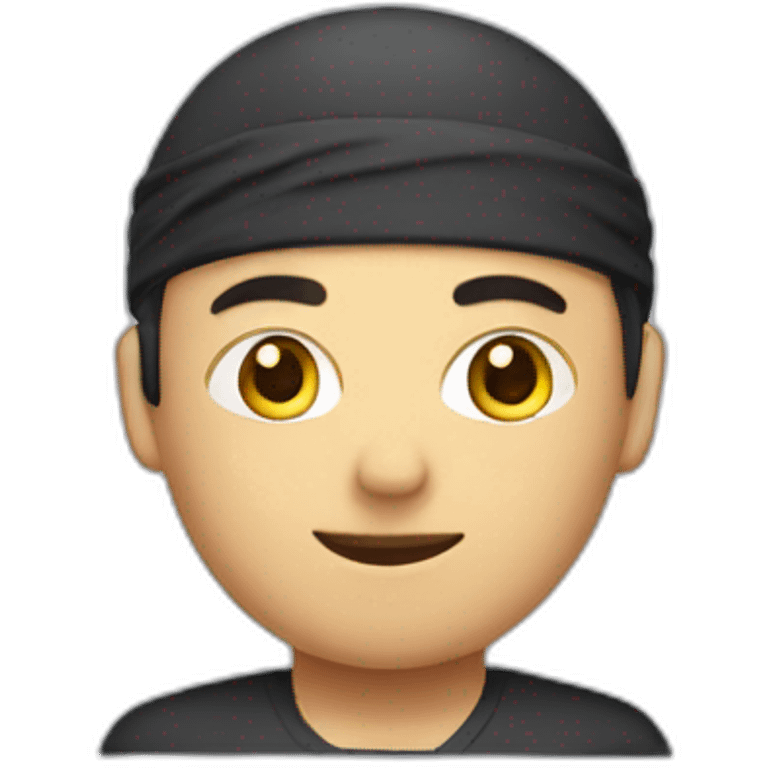 office worker with ninja headband emoji