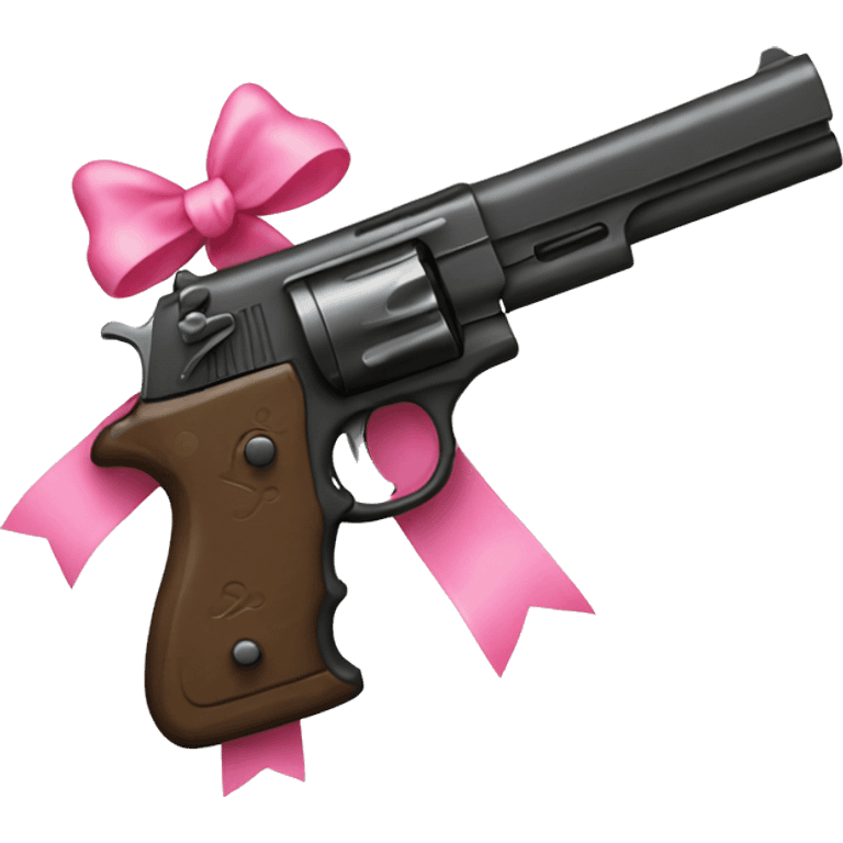 gun with pink bow emoji