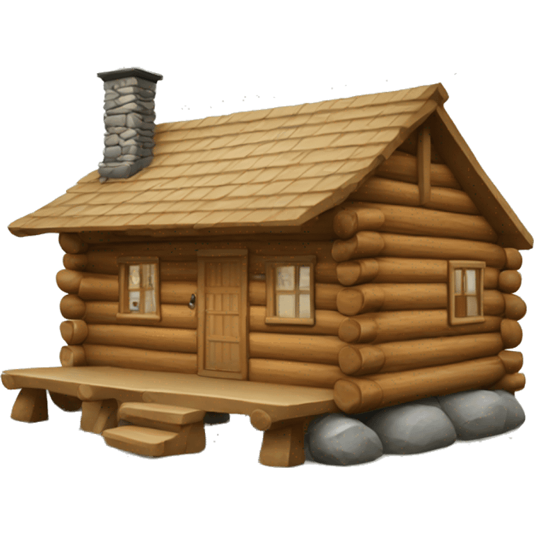 Log cabin emoji