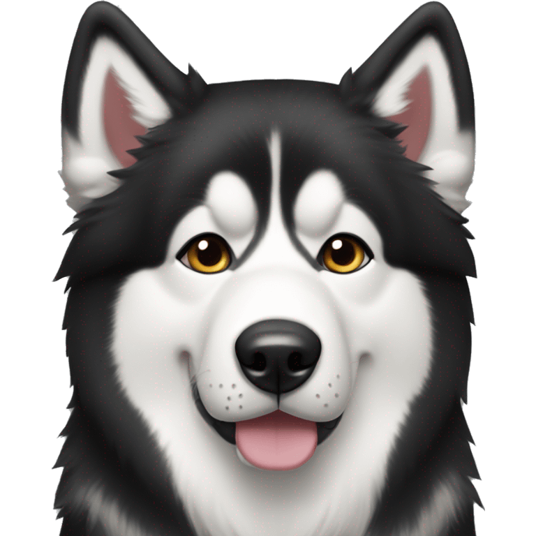 black and white malamute emoji