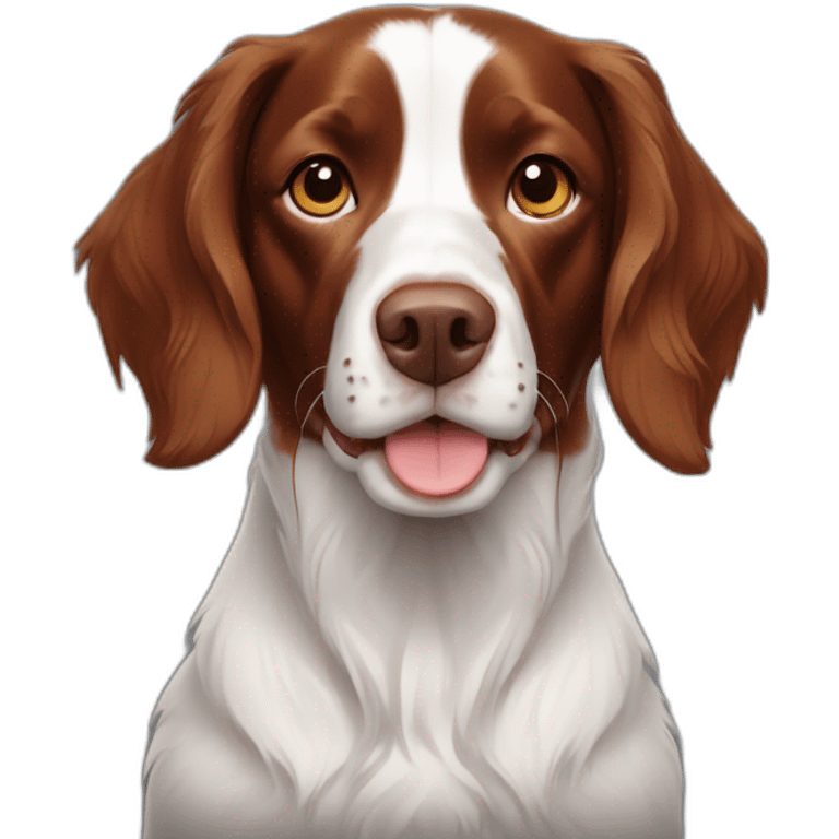 Brittany spaniel black dog emoji