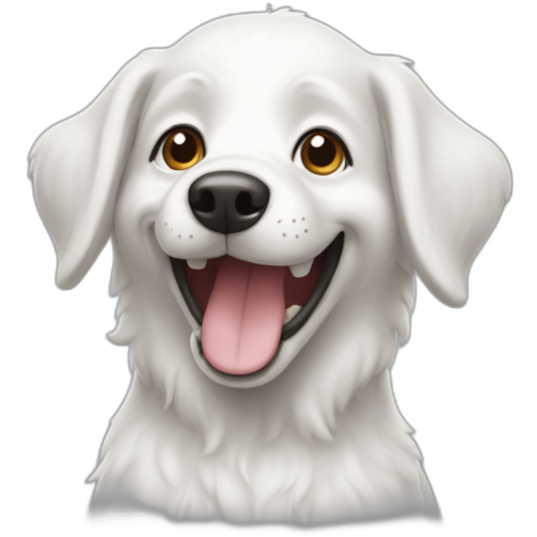 happy-white-dog emoji