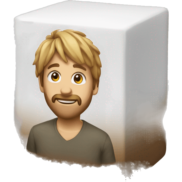 cubo com cabelo em cima emoji