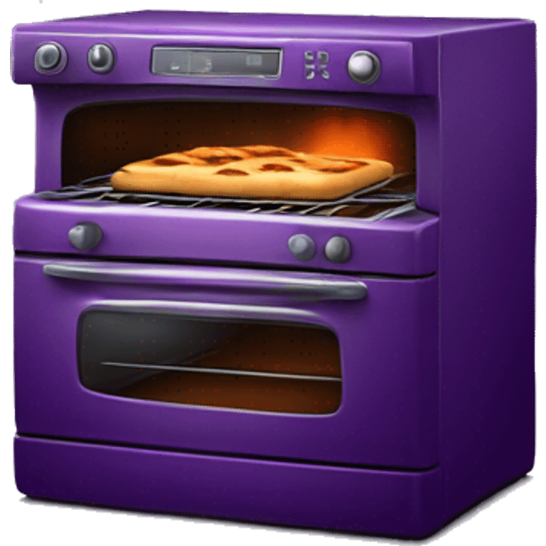 Realistic dark purple oven isolated.  emoji