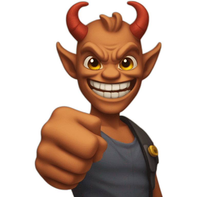 Thumbs up demon emoji