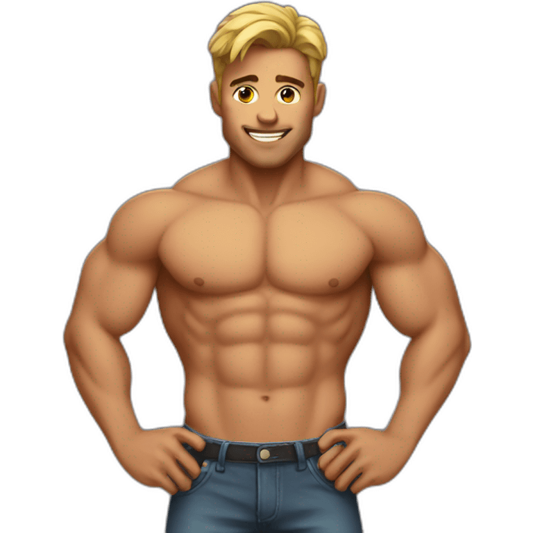 Guy with abs emoji