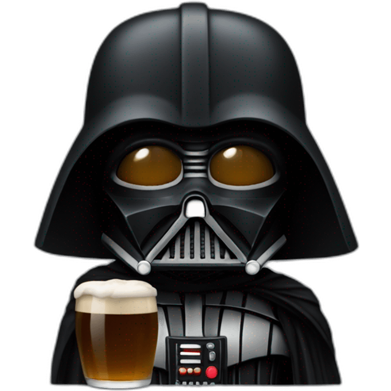 Dark vador avec une bière emoji