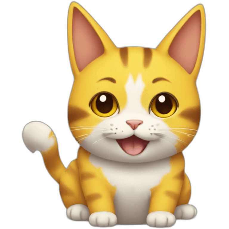 cat with pikachu emoji