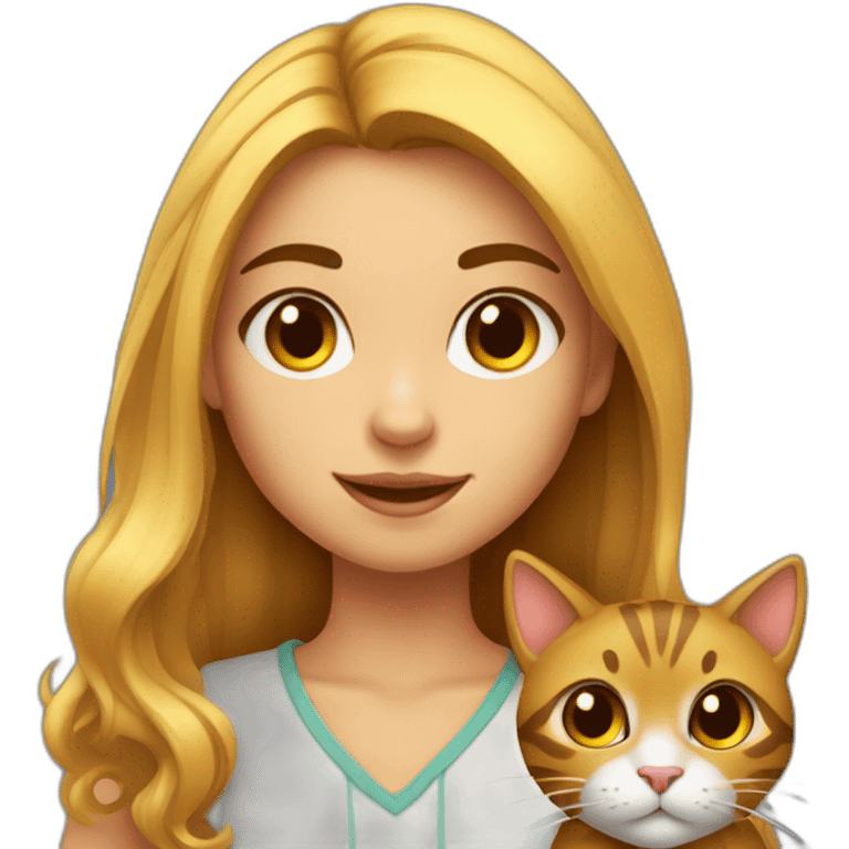 menina com cara de gato emoji