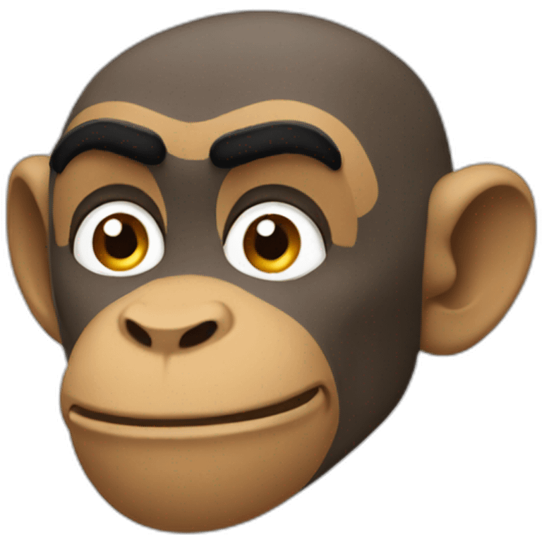 The rock as a monkey emoji