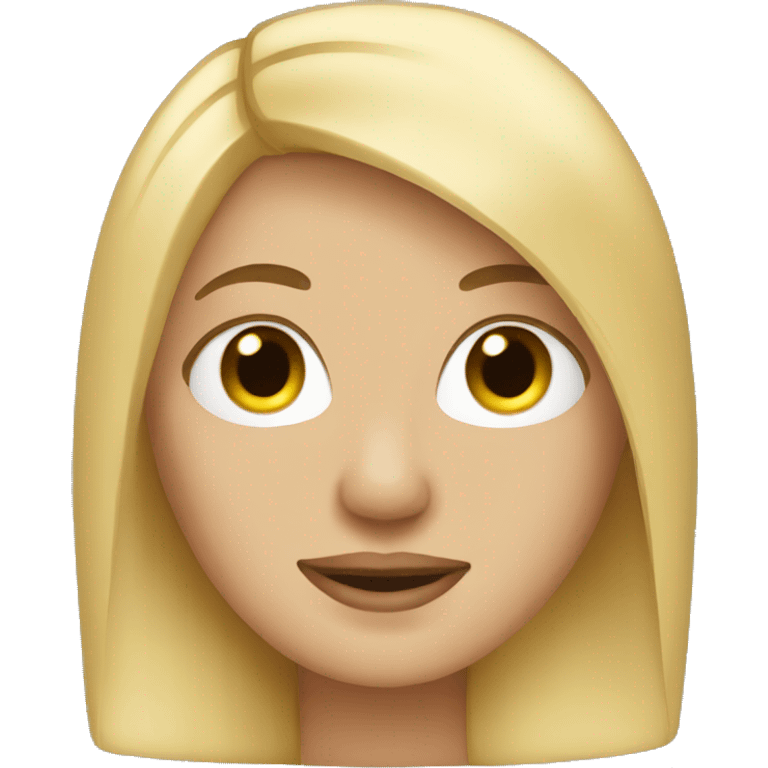 blonde straight hair  emoji