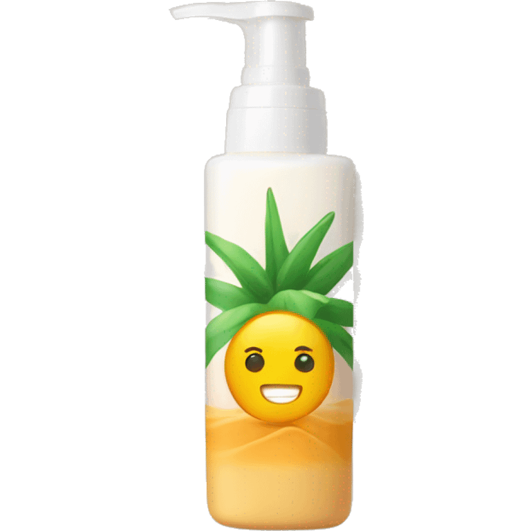 Sunscreen spf on the front of the lotion emoji