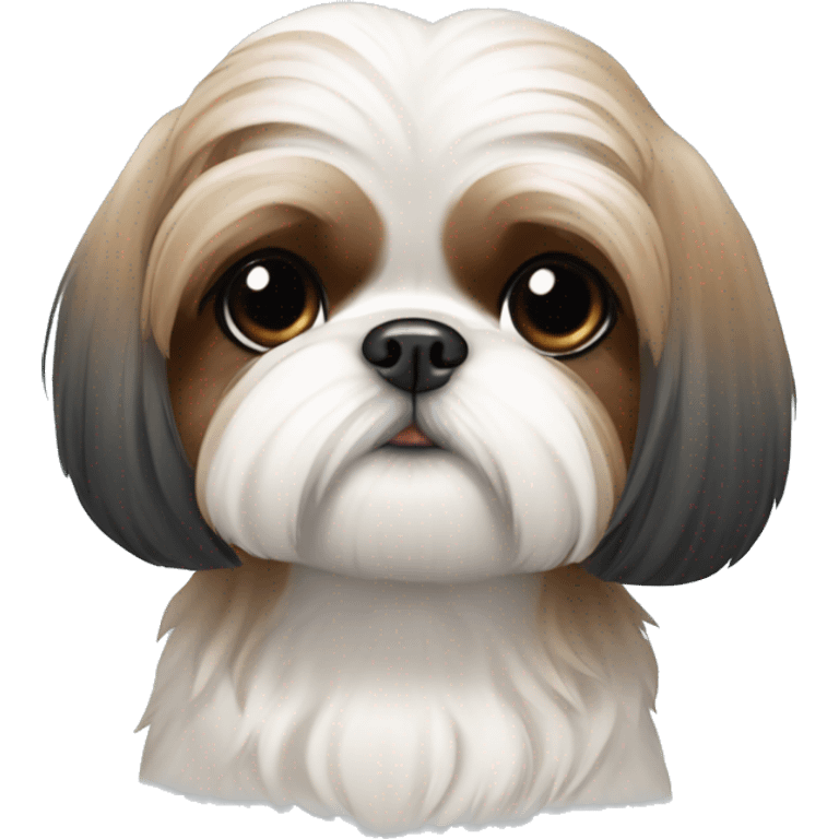 three color shih tzu short hair girl  emoji