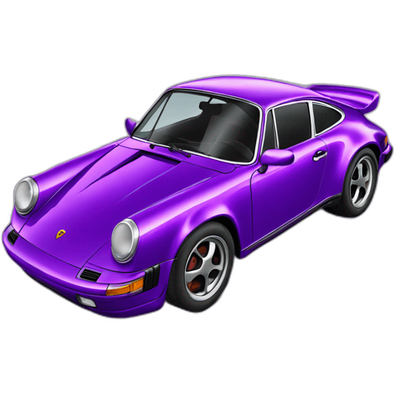 Purple Porsche 911 emoji