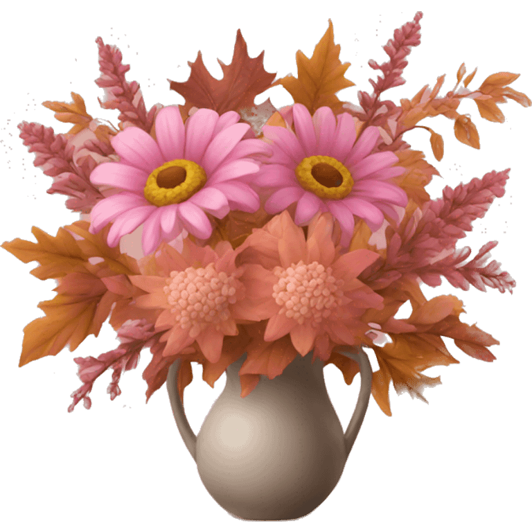 autumn bouquet pink emoji