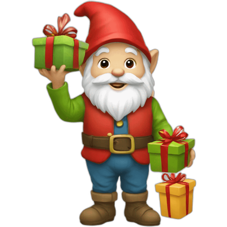 gnome with gifts emoji