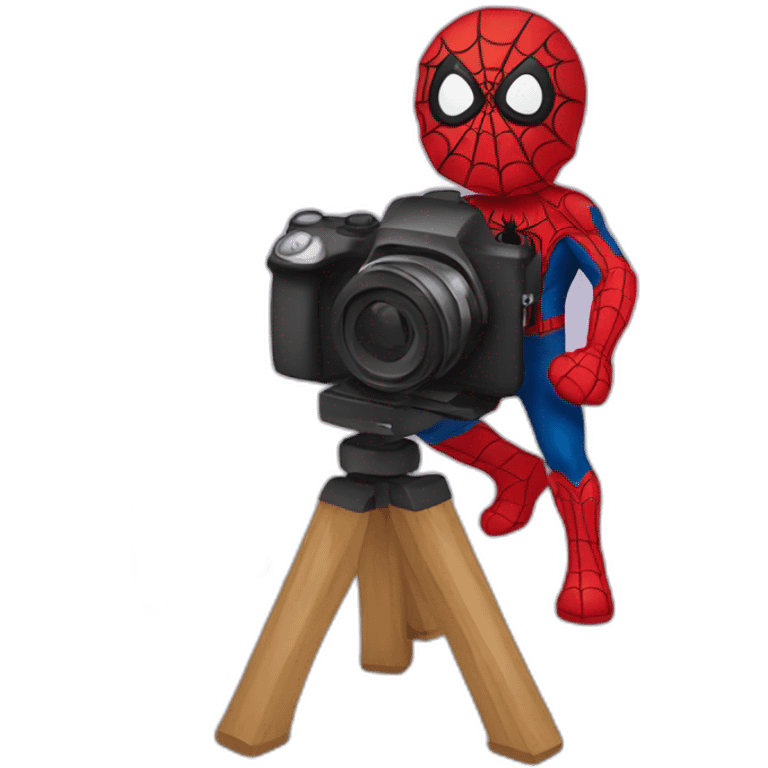 spiderman with photocamera emoji