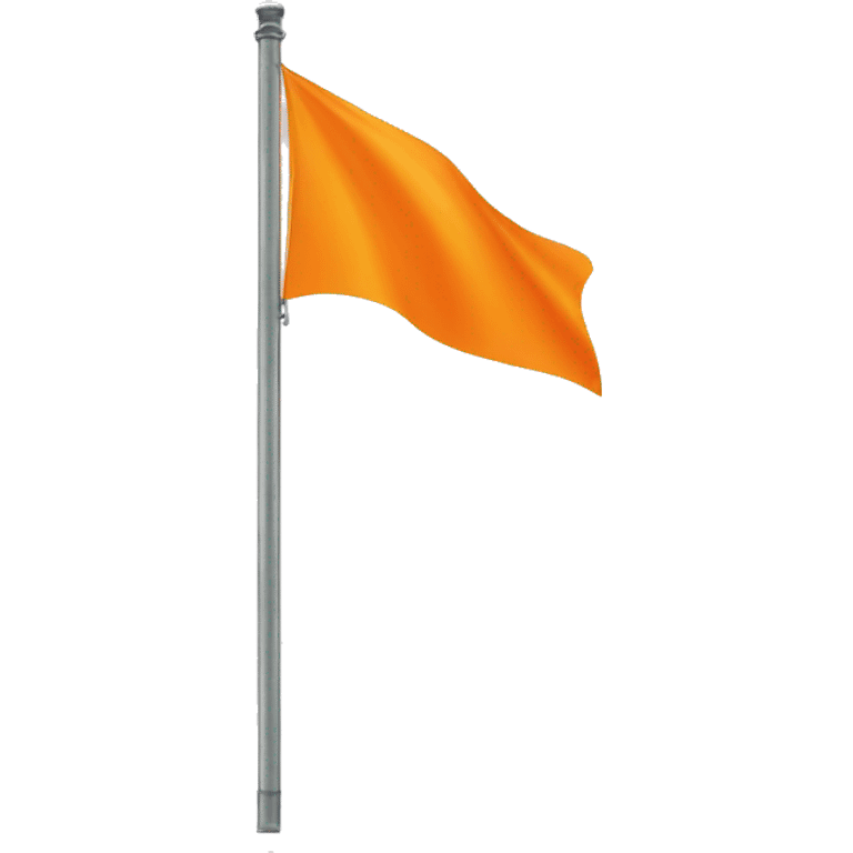 orange flag pole emoji