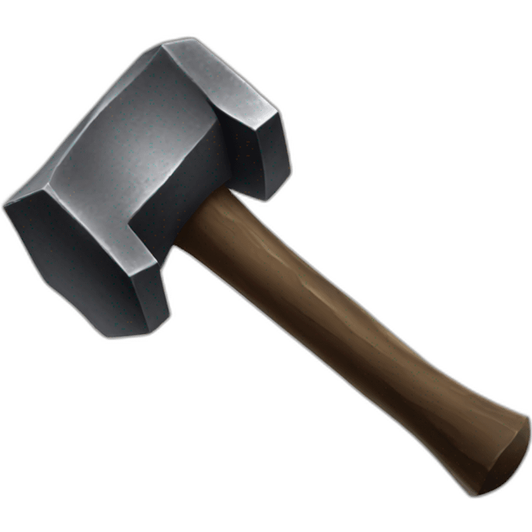 ancient hammer with dark shadow surrounding it emoji