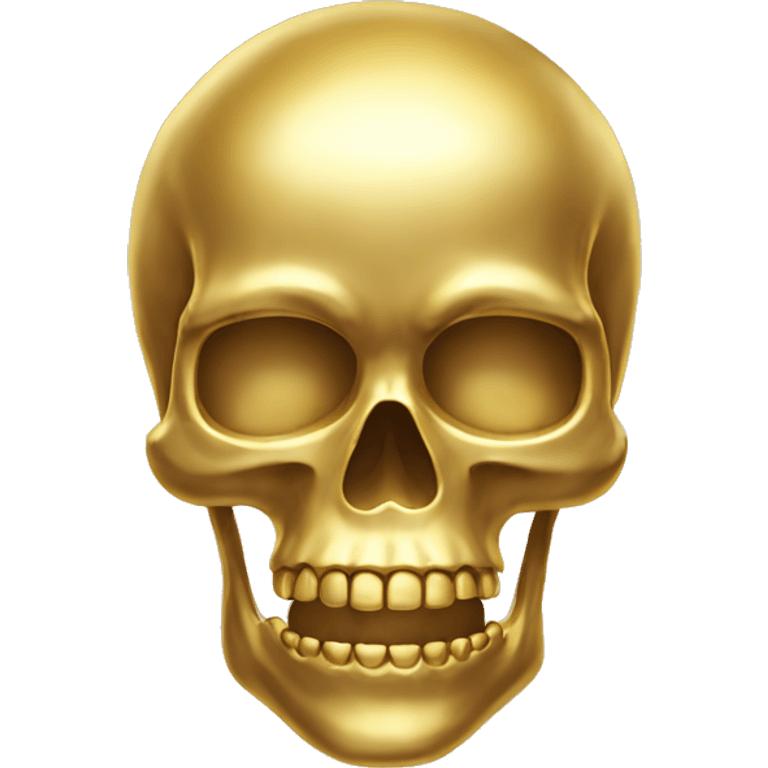 Skull emoji made of gold emoji