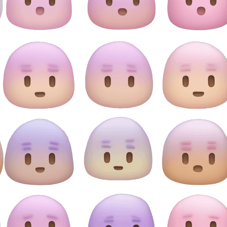 Pastel gradient hue boba emoji