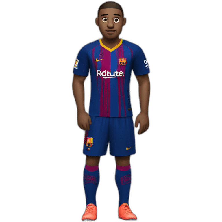 Real Down symdrome barcelona fc player emoji