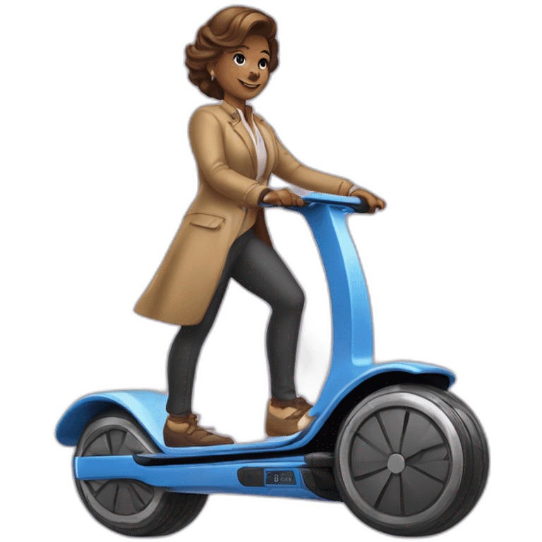 La reine d'Angleterre sur un hoverboard emoji