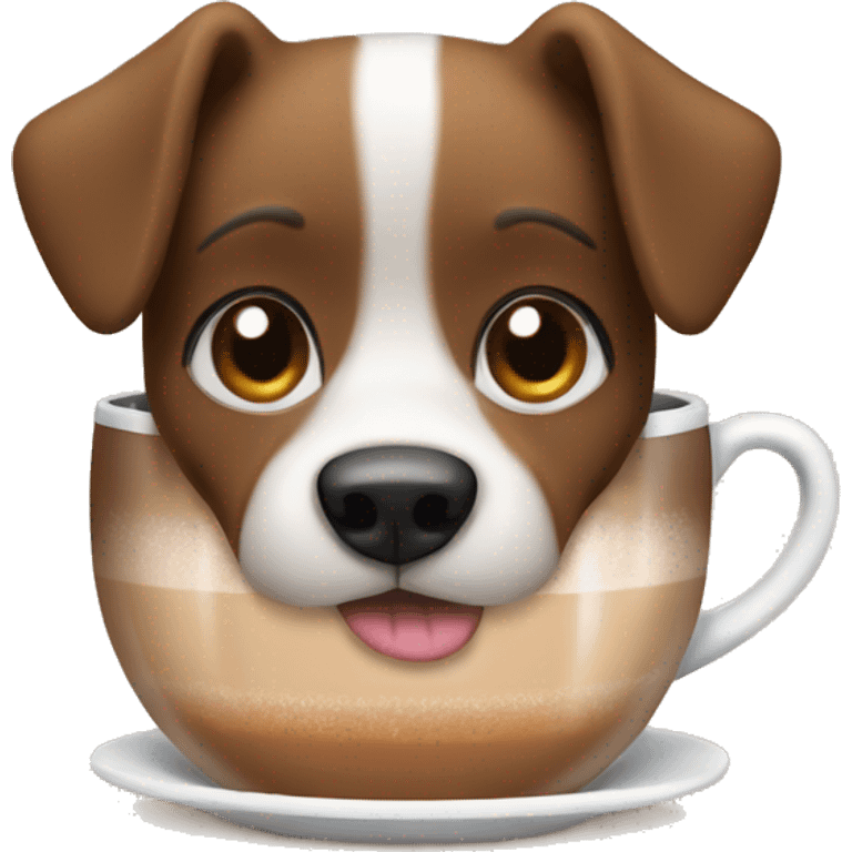 Dog and hot coco emoji