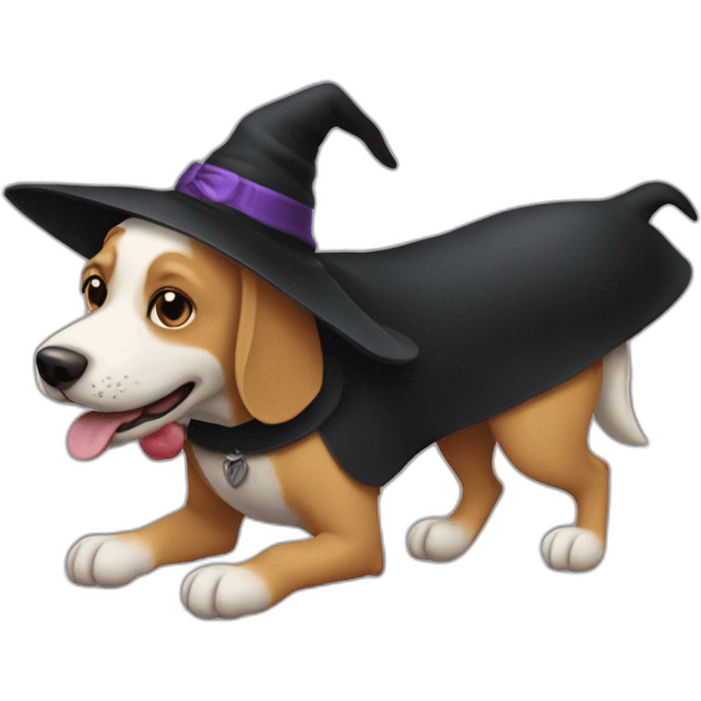 Dog witch car emoji