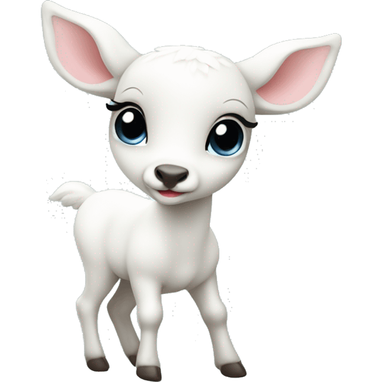 Cute baby White deer emoji