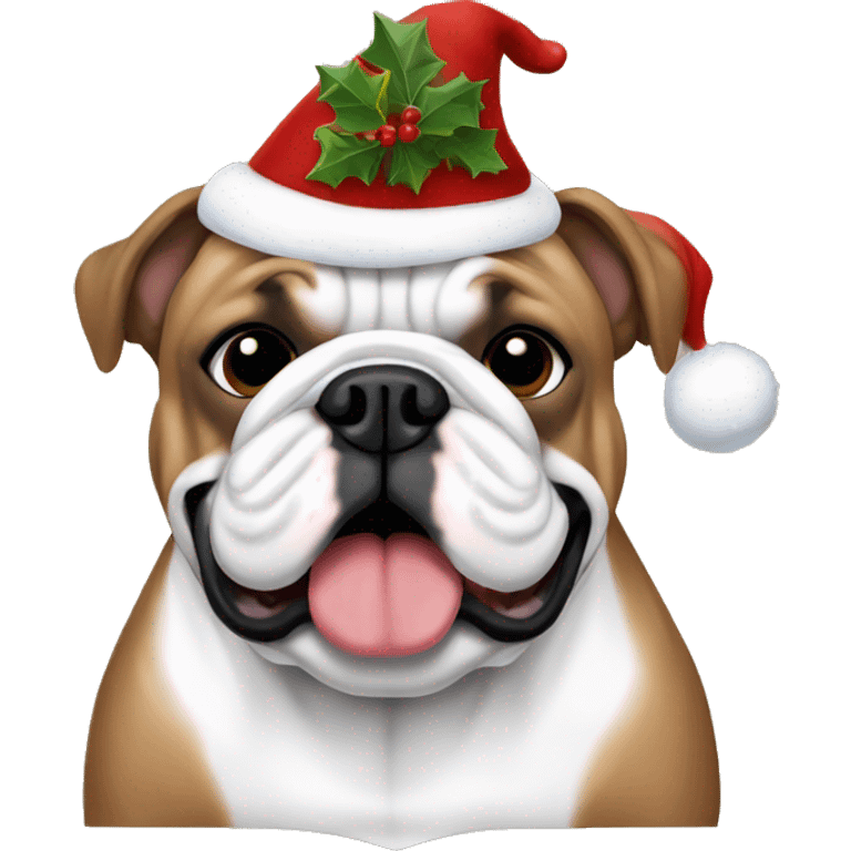 English bulldog Christmas  emoji