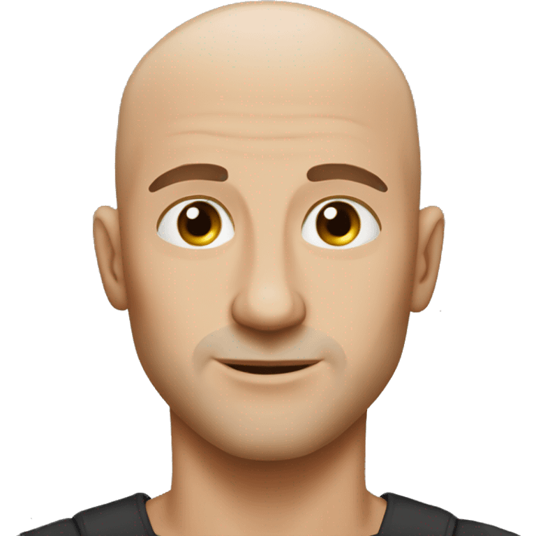 Text ismoilzhon and bald guy below emoji