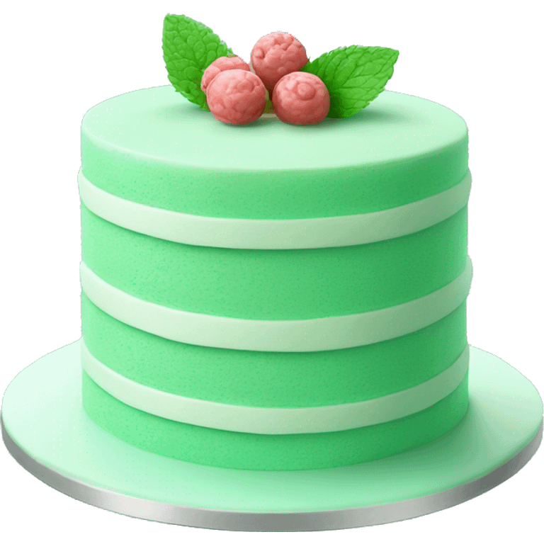 Realistic mint green layered cake emoji