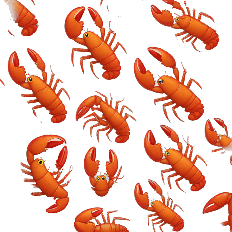 Lobsters holding claws emoji