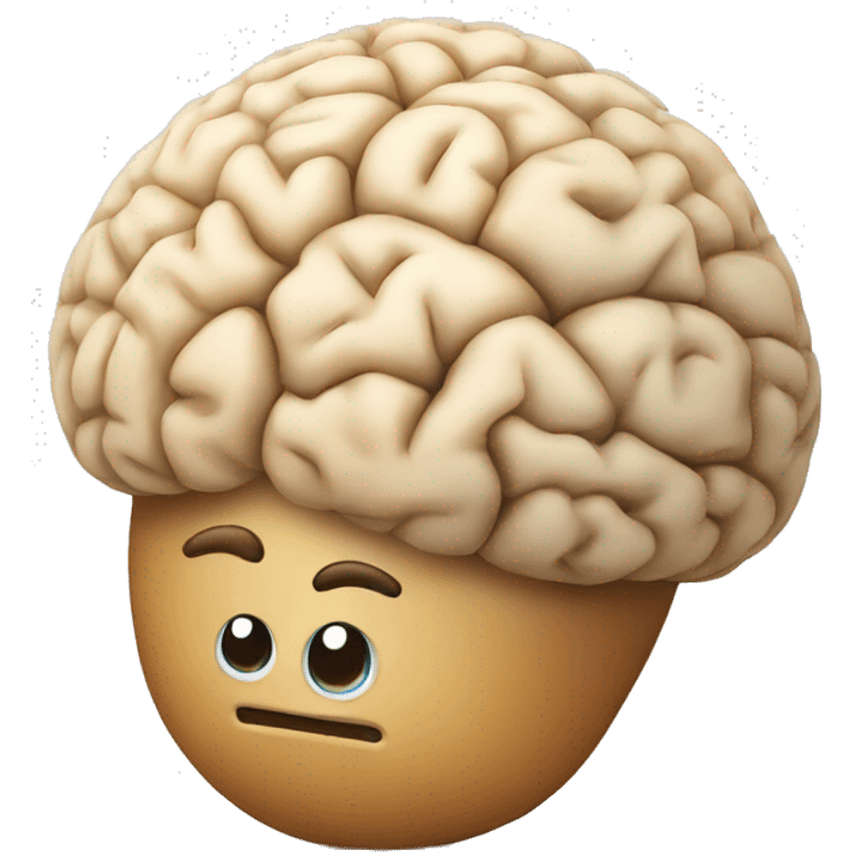 brain is potato emoji