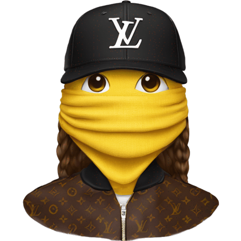 Only Louis Vuitton cap no face emoji