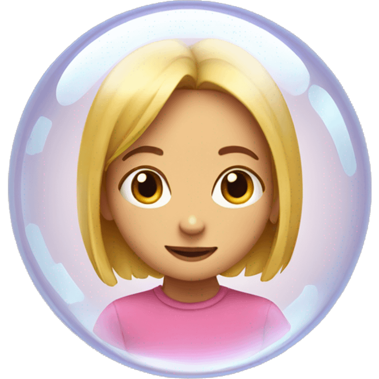 girl inside of a bubble emoji