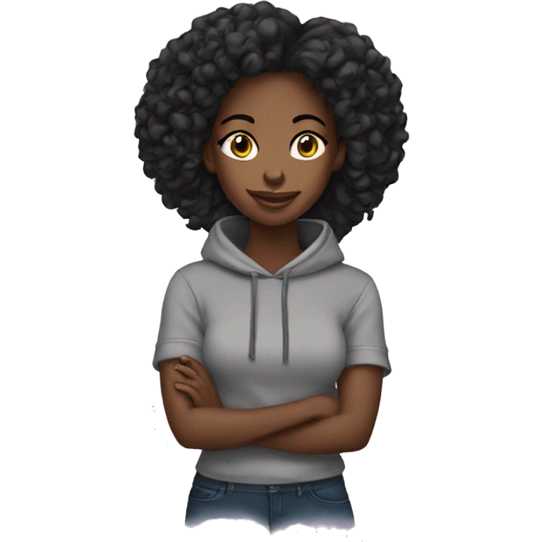 Black girl hoodie  emoji