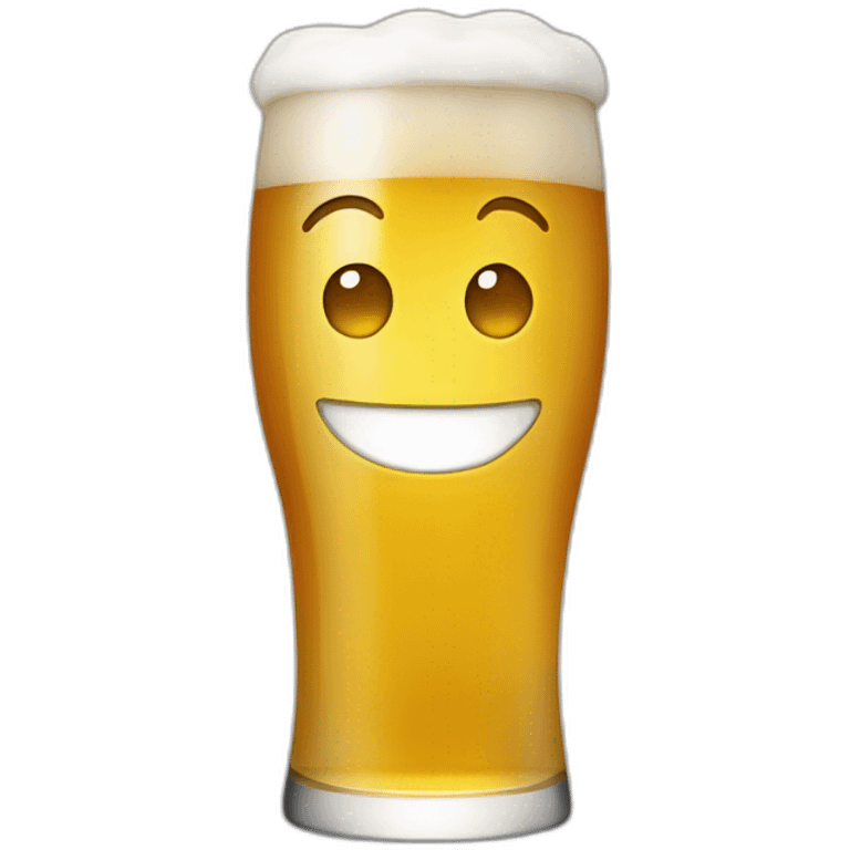 smiling beer emoji