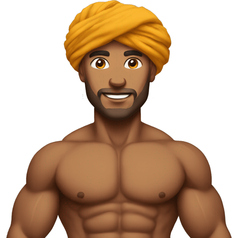 muscular man in turban  emoji