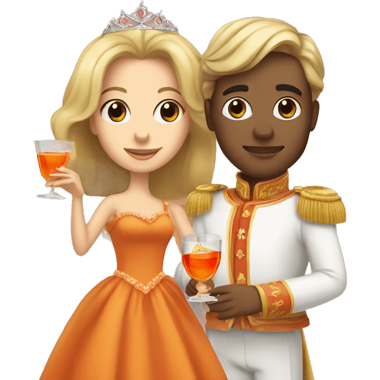 prince and princess drinking aperol emoji