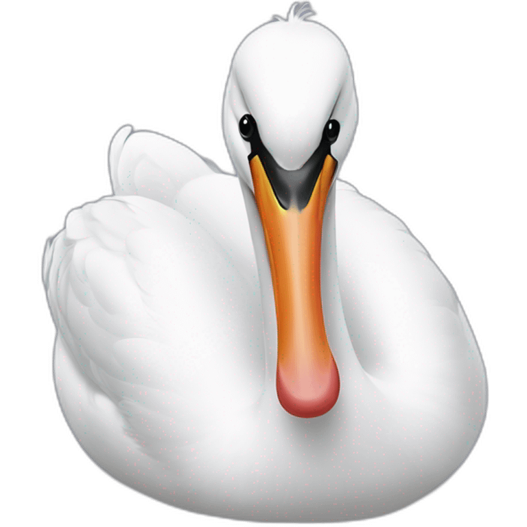 swan beak open emoji