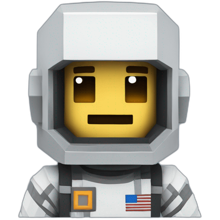 Cubic Minecraft astronaut emoji