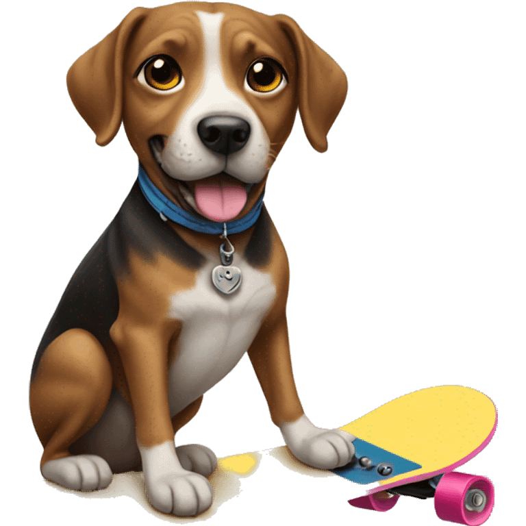 a dog on a skateborad emoji