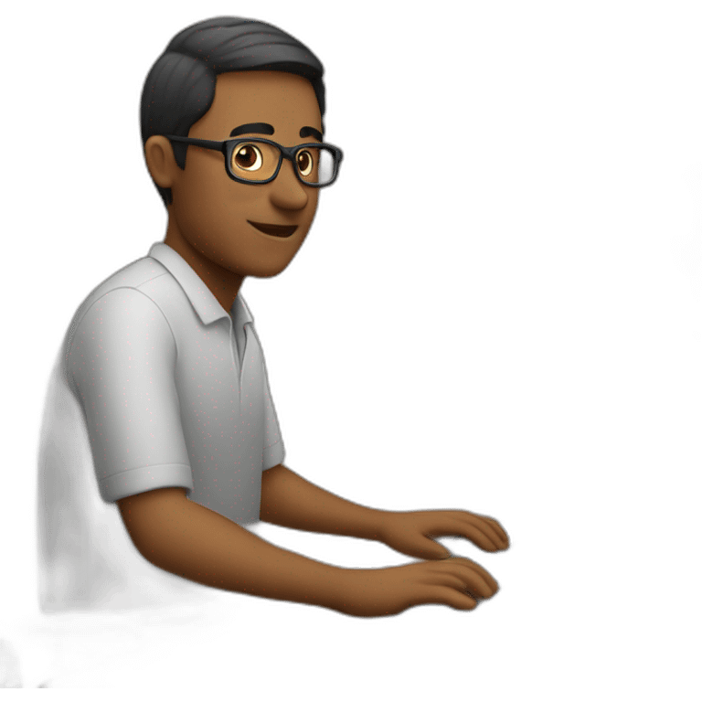 Man on computer emoji