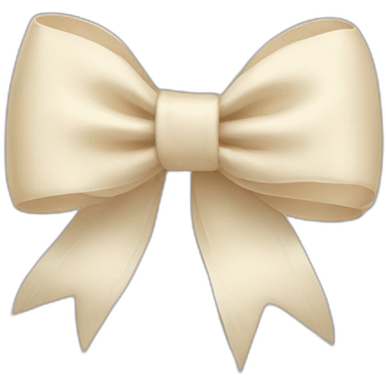 Cream bow emoji